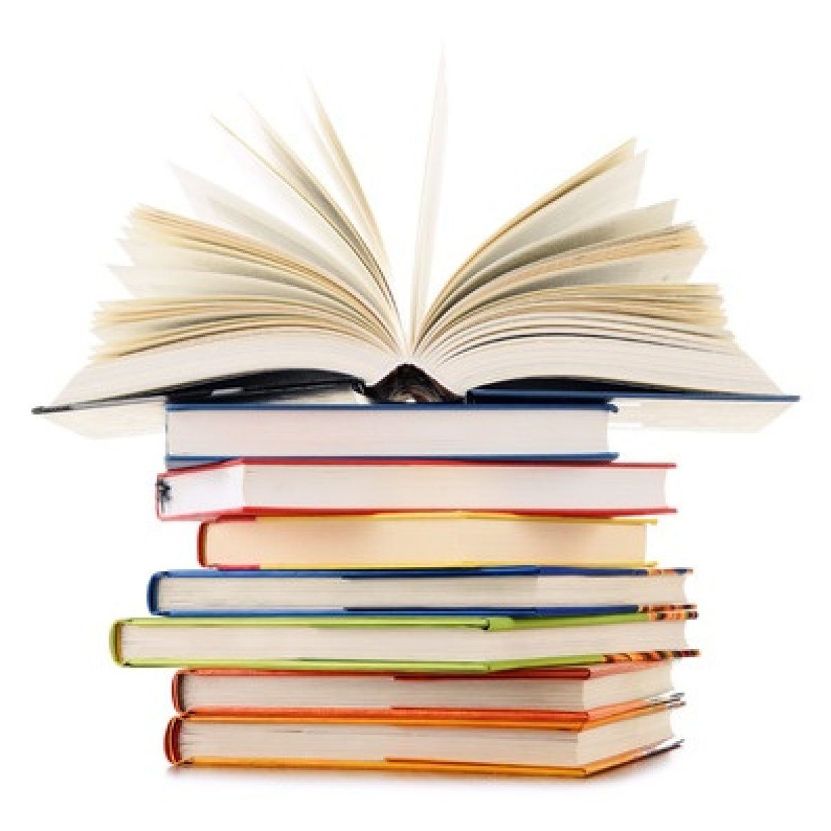 40390638 - stack of books isolated on white background.